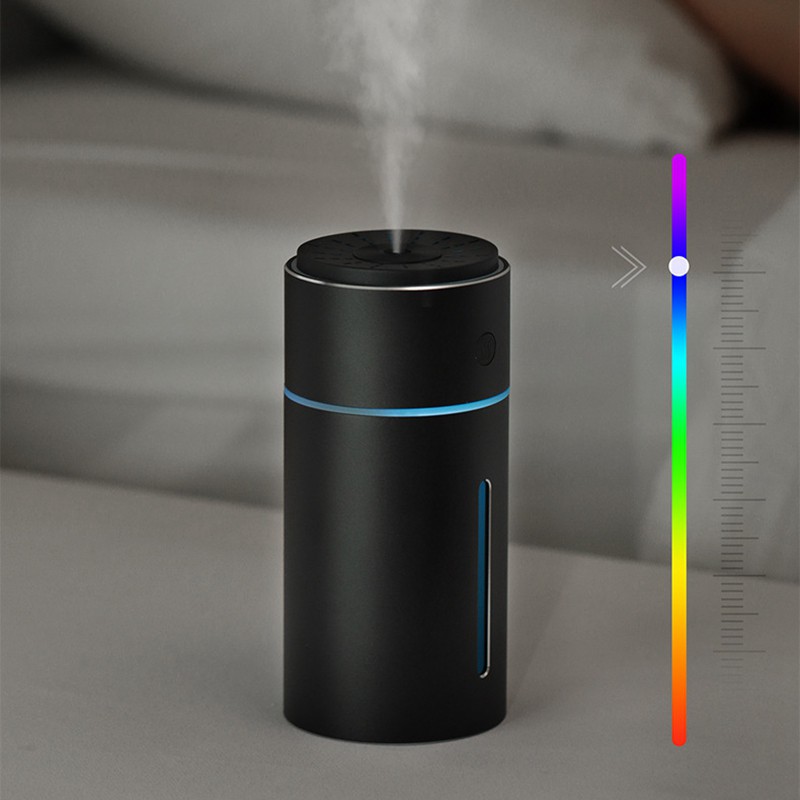 260Ml Mini Humidifier Portable Aroma Diffuser with Color Lights USB Rechargeable Essential Oil Diffuser for Home-Black