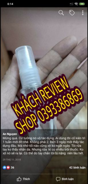 XỊT NGĂN MỒ HÔI TAY CHÂN MỒ HÔI NÁCH NỘI ĐỊA TRUNG QUỐC