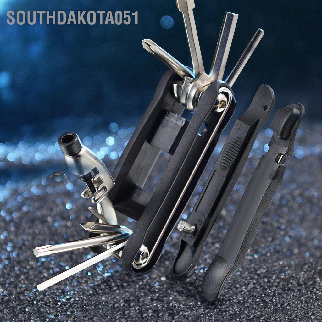 Southdakota051 Bộ dụng cụ sửa chữa lốp xe đạp leo núi đa chức năng tẩy xích kết hợp di động