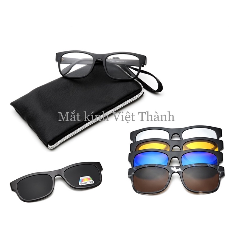 kính đa năng 5 in 1 dáng bầu chất liệu cao cấp bền chắc Kính râm cận 203