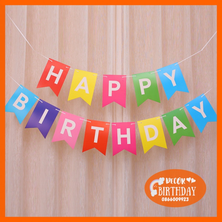 Dây Chữ Happy Birthday ️️ĐUÔI ️CÁ️ Nhiều Màu Đẹp Trang Trí Sinh Nhật Cho Bé, Sinh Nhật Bạn Trai, Bạn Gái