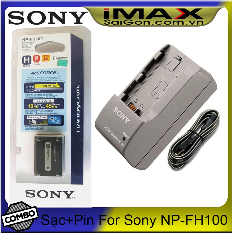 Bộ 1 pin 1 sạc máy ảnh cho Sony NP-FH100
