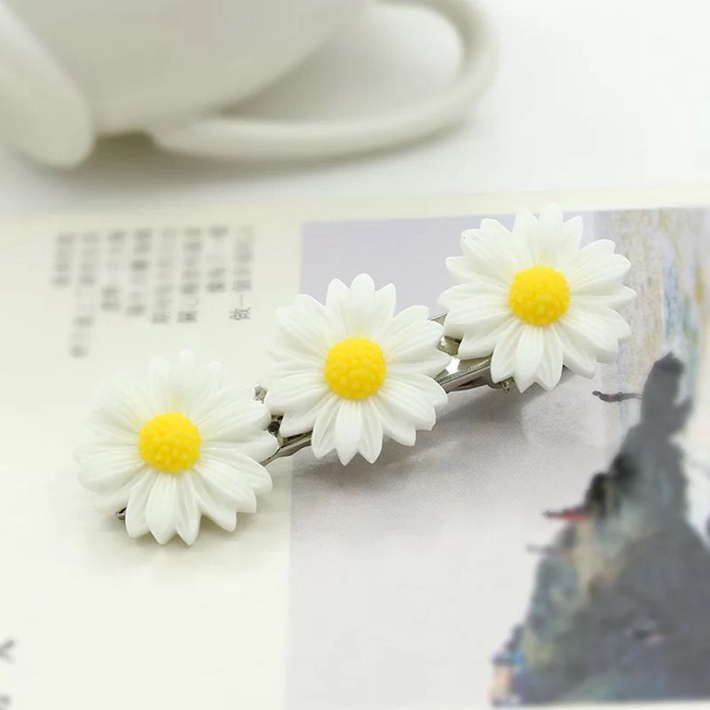 Bộ 2 dây cột tóc/kẹp tóc hình hoa cúc xinh xắn cho nữ