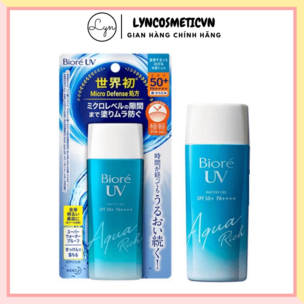 [ MẪU MỚI] Kem chống nắng Biore UV Aqua Rich Watery Essence/Gel SPF 50+/ PA++++