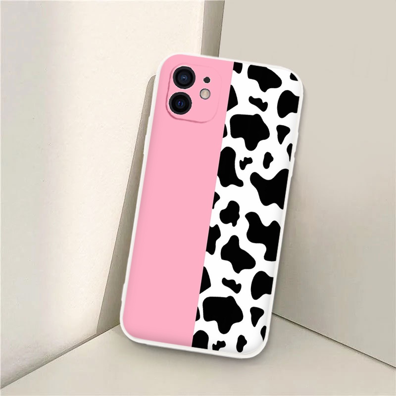 Ốp iphone - Ốp lưng iphone cạnh vuông Nửa bò sữa dành cho ip 6 đến 14promax - ng187