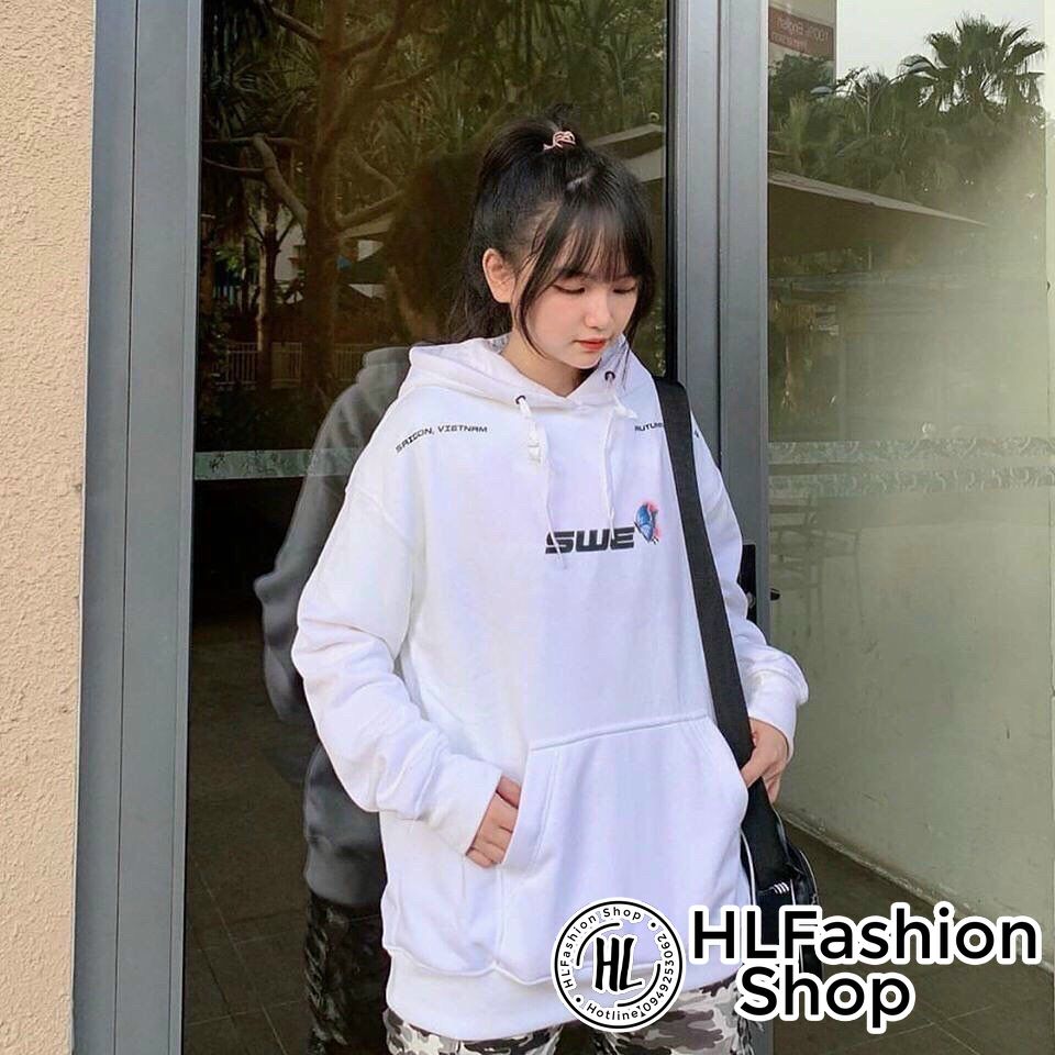 Áo khoác hoodie nam nữ CRE SWEE siêu ấm, áo khoác nỉ form rộng HLFashion