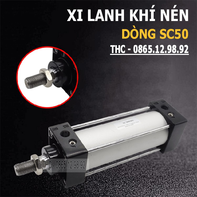 Xi Lanh Khí Nén Vuông Loại Tốt. Piston Ø50mm. Ben Hơi Vuông Hai Chiều. Hành Trình Ty 25 - 1000mm. Đổi Trả Trong 7 Ngày