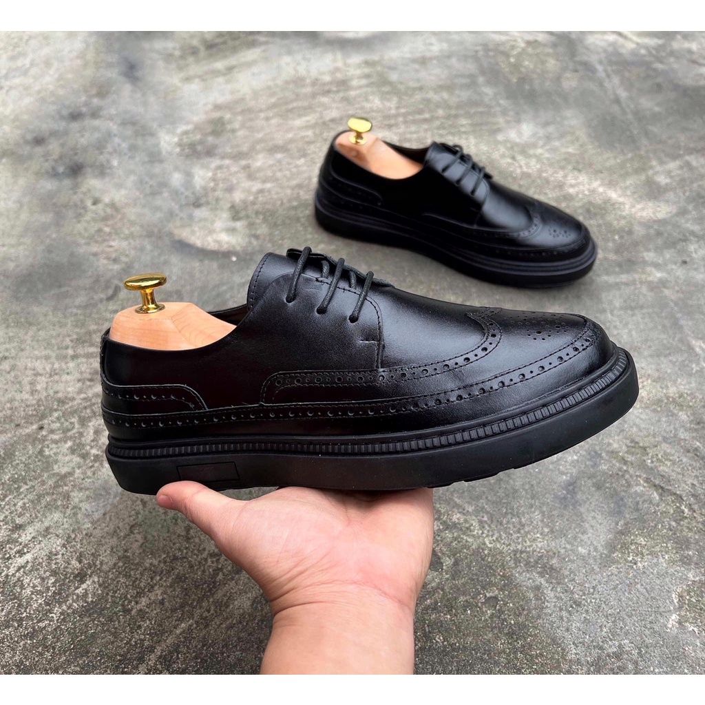 Giày Tây Nam Da Bò Nguyên Tấm, Modern Derby HandMade Cao Cấp CN037
