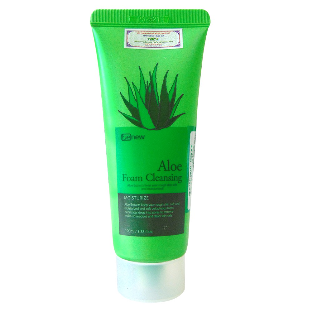 Hàng Chính Hãng -Sữa Rửa Mặt Lô Hội Trắng Da Aloe Foam Cleanser Benew Hàn Quốc 100ml