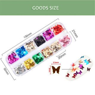 Nhủ kim tuyến hình bướm trang trí móng