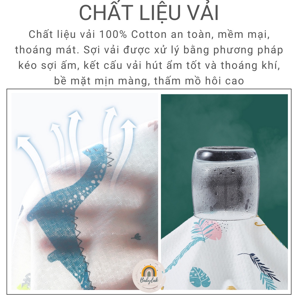 Bộ bodysuit cotton không tay mặc nhà cao cấp cho bé  - Size từ 4 đến 15kg