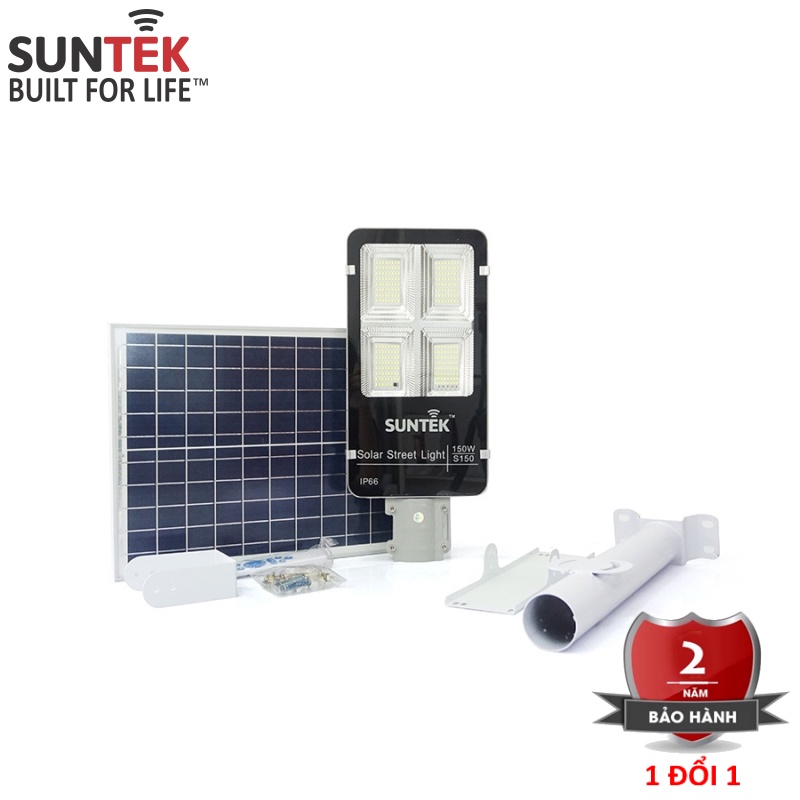 Đèn Đường Năng Lượng Mặt Trời SUNTEK LED Solar Street Light S150 150W - Hàng Chính Hãng - Bảo hành 2 năm 1 đổi 1