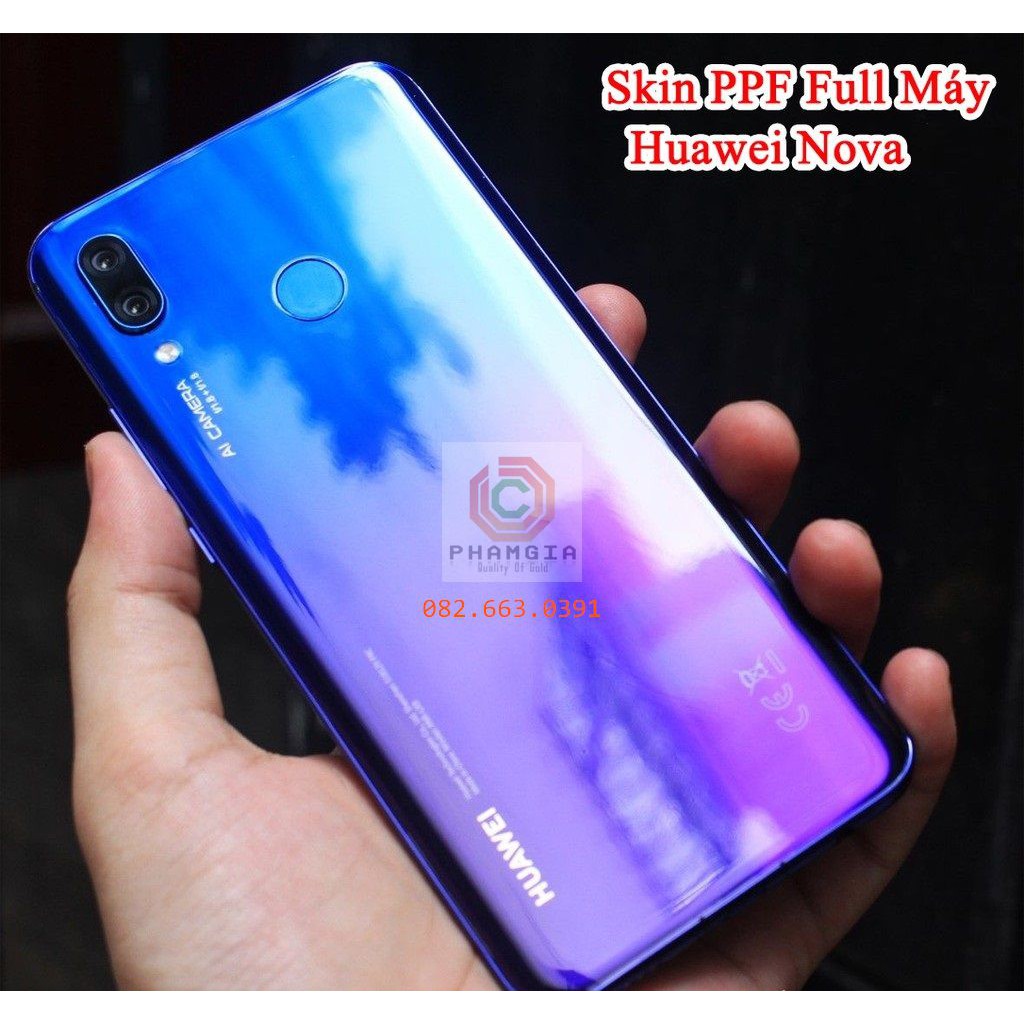 Dán PPF bóng, nhám cho Huawei Nova 3 màn hình, mặt lưng, full lưng viền siêu bảo vệ