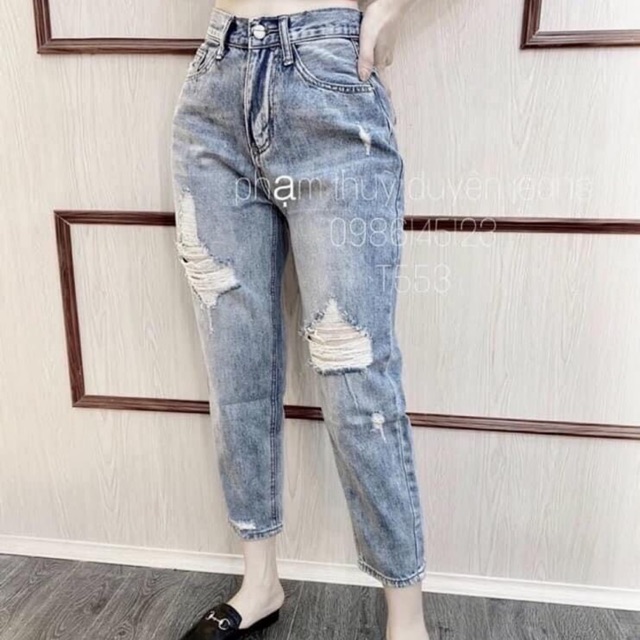 Quần bagy bò rách M99 | BigBuy360 - bigbuy360.vn
