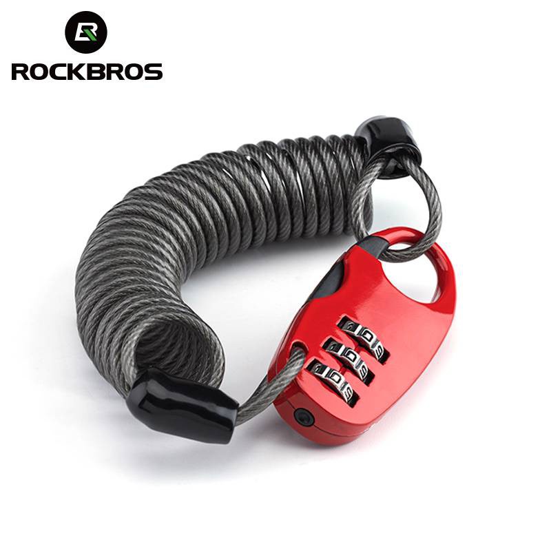 ROCKBROS 90 cm Antivol Moto MTB Mũ bảo hiểm Khóa xe đạp Căng đàn hồi 45G Siêu nhẹ PVC linh hoạt Khóa mật khẩu Xe đạp =