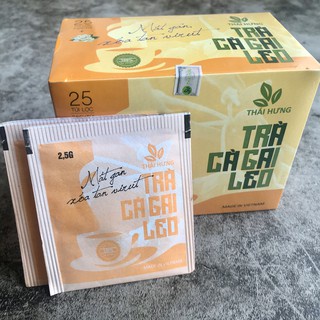 Trà Cà Gai Leo THÁI HƯNG - Hộp 25 túi lọc 2,5g - Mát gan, giải độc và bảo vệ gan