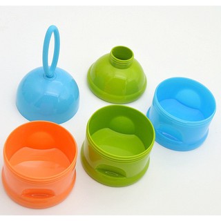 Hộp chia sữa, Hôp đựng thức ăn chia sữa có 3 ngăn đạy tiện lợi cho bé đến lớp