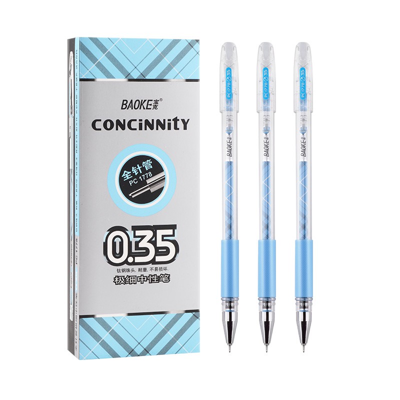 HỘP 12 cây bút gel 0.35mm BAOKE Concinnity | PC1778