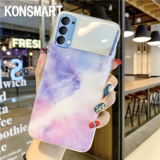 Ốp Điện Thoại Mềm Họa Tiết Đá Hoa Cương Tráng Gương Trang Điểm Cho OPPO Reno 4 Pro 4G Reno4 2020