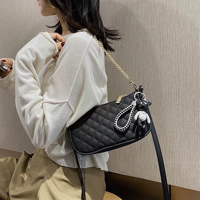 Túi xách nữ đeo chéo đeo vai kẹp nách dây da pha xích thời trang công sở cao cấp giá rẻ