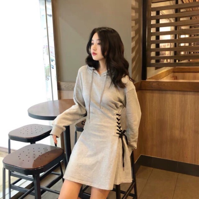 [ORDER] Váy thu đông thắt eo trùm mũ ulzzang(có Feedback)