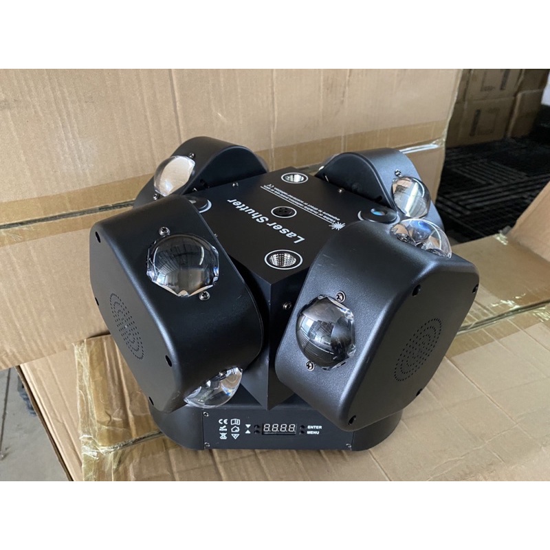 Đèn moving 4 đầu 16 mắt 3in1