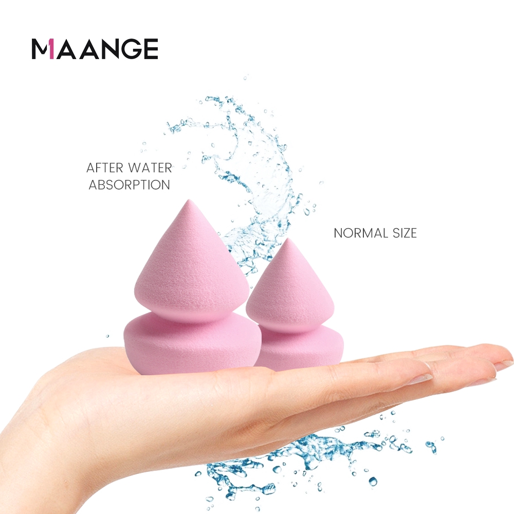 Set 2 mút trang điểm MAANGE màu hồng hình giọt nước làm đẹp