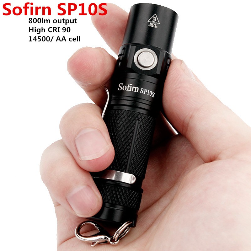 Đèn pin siêu sáng Sofirn SP10S 14500 800lm LH351D LED Flashlight mini torch powered by 14500 or AA battery