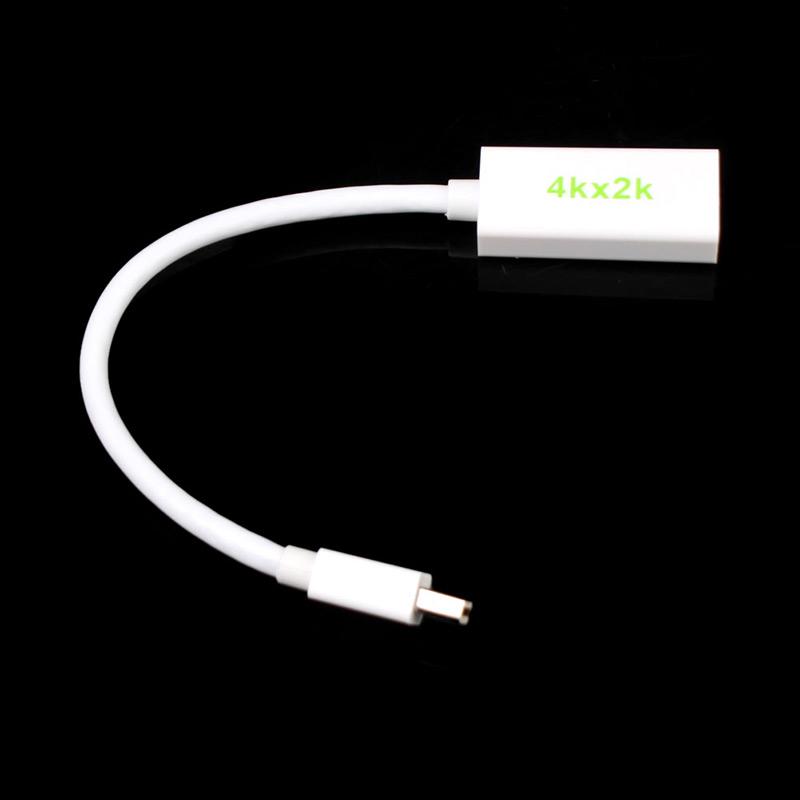 Độ phân giải 4K Thunderbolt Mini Displayport DP sang Bộ chuyển đổi tương thích với HDMI cho Apple Macbook Pro Air Mac