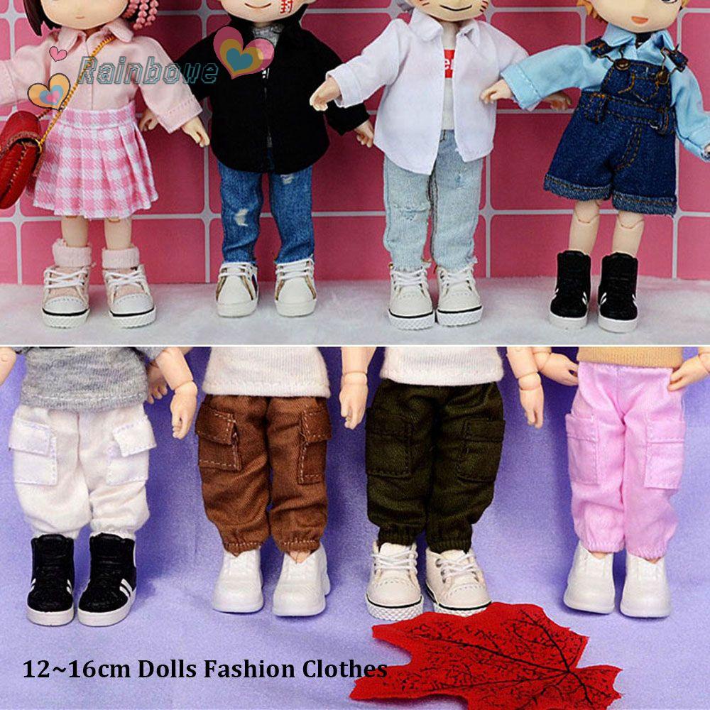 Phụ kiện trang phục cho búp bê đồ chơi 1/12 12~16cm cao cấp 37 kiểu tùy chọn gồm quần jean rách/áo khoác cho trẻ em