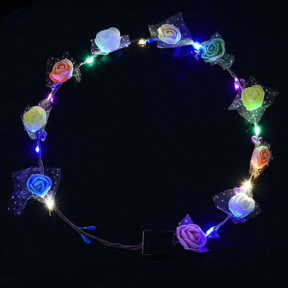 Set 10 Vòng Hoa Đội Đầu Có Đèn LED Phát Sáng Độc Đáo