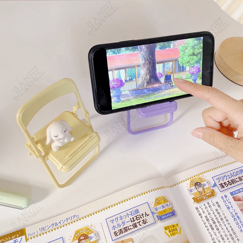 Giá đỡ điện thoại/ máy tính bảng đa năng hình chiếc ghế màu kẹo ngọt sáng tạo dễ thương