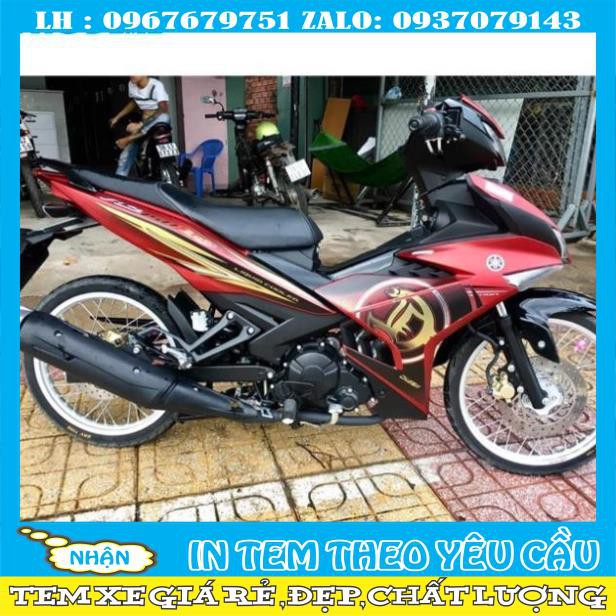 Tem rời ex 150 lc dán xe đỏ nhám