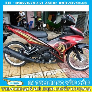 Tem rời ex 150 lc dán xe đỏ nhám