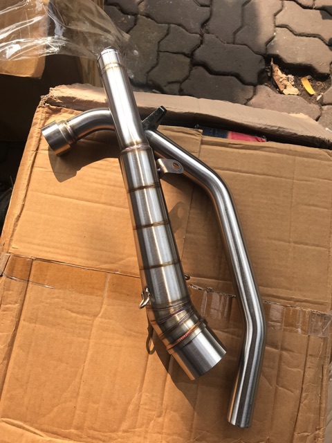 Cổ pô 2 khúc inox 304 xịn (nhập khẩu)  cho Winner 150 , Sonic 150, raider fi shop cuongtoshiro