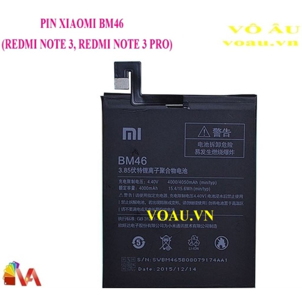 PIN XIAOMI BM46 (REDMI NOTE 3, REDMI NOTE 3 PRO)