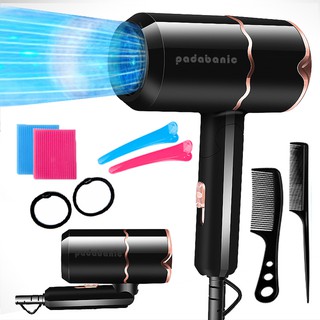 Máy Sấy Tóc 2900W Padabanic Gấp Gọn Phát Sáng Xanh 3 Chế Độ Tạo Kiểu Chuyên Nghiệp