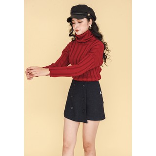 20 Again - Áo Len Cổ Gập Poly Cotton