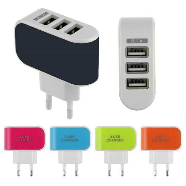 CỦ SẠC ĐIỆN THOẠI ĐA NĂNG 3 CỔNG USB (GIÁ TỐT) -dc2272