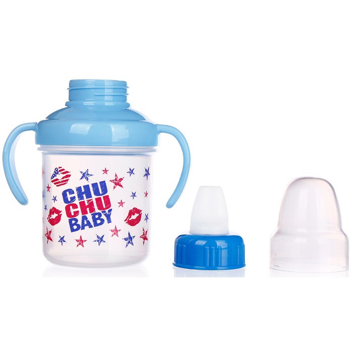 Cốc tập uống nước có núm Chuchu 200ml bé gái 993980 (trên 5 tháng)