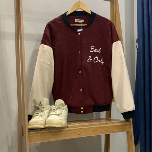 Áo khoác bomer nam nữ form rộng chất nhung lót bông 2 lớp, Varsity Jacket 23TH thêu chữ 100%. Áo bóng chày basic unisex.
