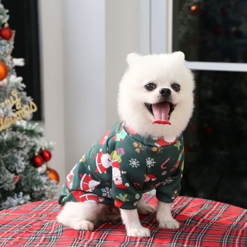 [ Giáng sinh ] Quần áo sweater cho chó mèo cosplay ông già noel đáng yêu cao cấp