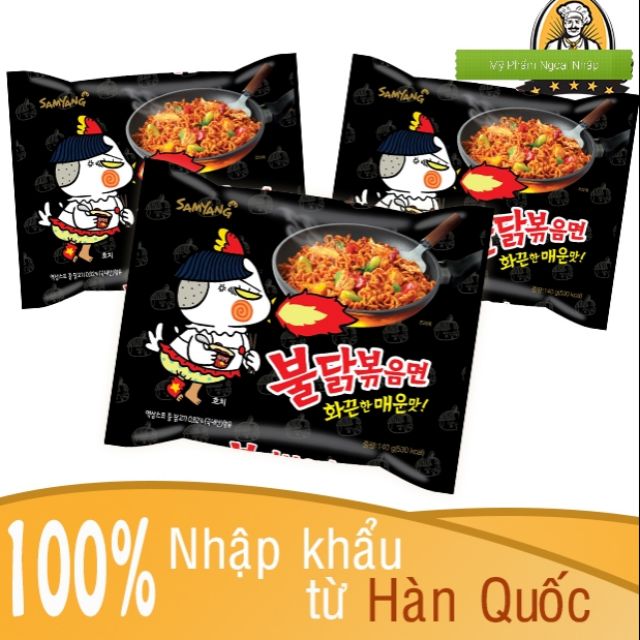 (Combo 5 gói) Mì Gà Cay Khô Vị Truyền Thống Samyang (140g)