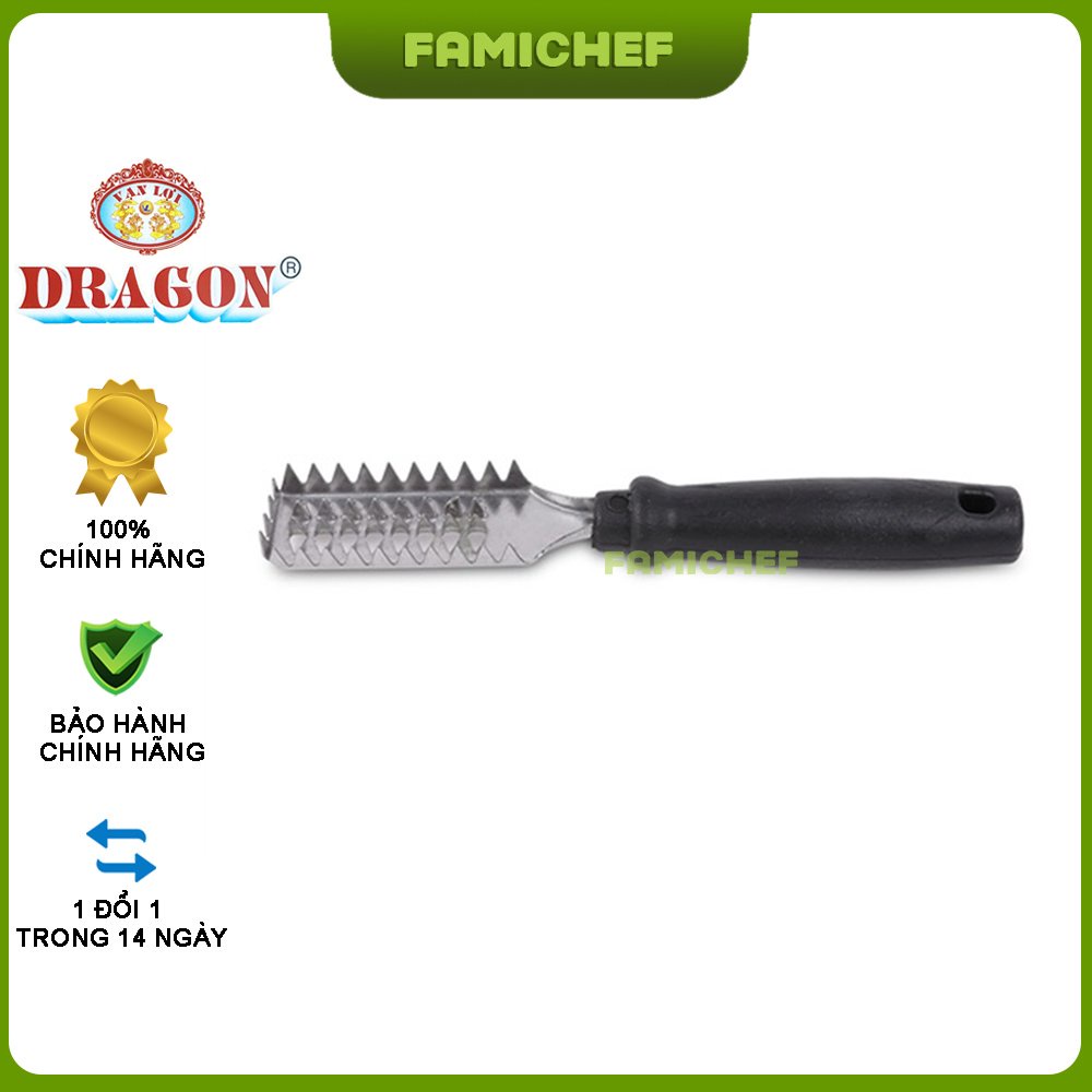 Dụng cụ đánh vảy cá tay cầm nhựa Dragon D035