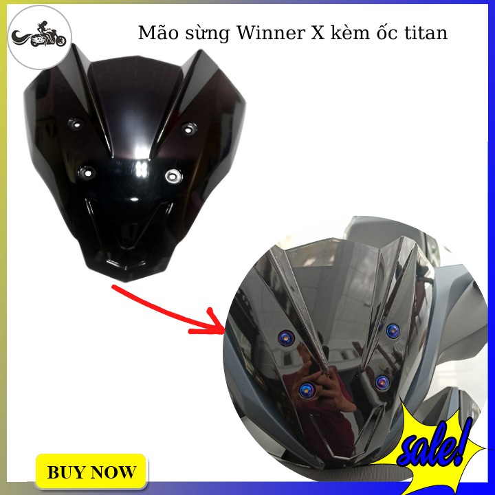 MÃO CHẮN GIÓ SỪNG WINNER X (Logo ngẫu nhiên) Kèm 4 ốc Titan