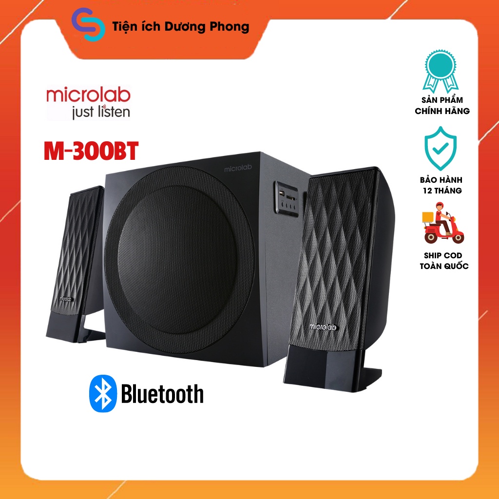 Loa Bluetooth Microlab M300BT 2.1  công suất 38W RMS - BH Chính Hãng 12 Tháng