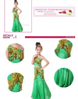 Đồ múa đuôi cá trẻ em belly dance
