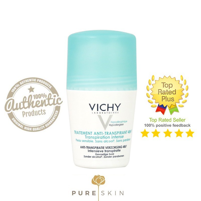 Lăn khử mùi Vichy nắp xanh cho da dầu 50ml | BigBuy360 - bigbuy360.vn