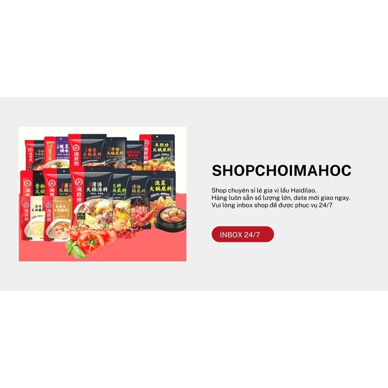 Gia vị lẩu Haidilao vị lẩu thái tomyum