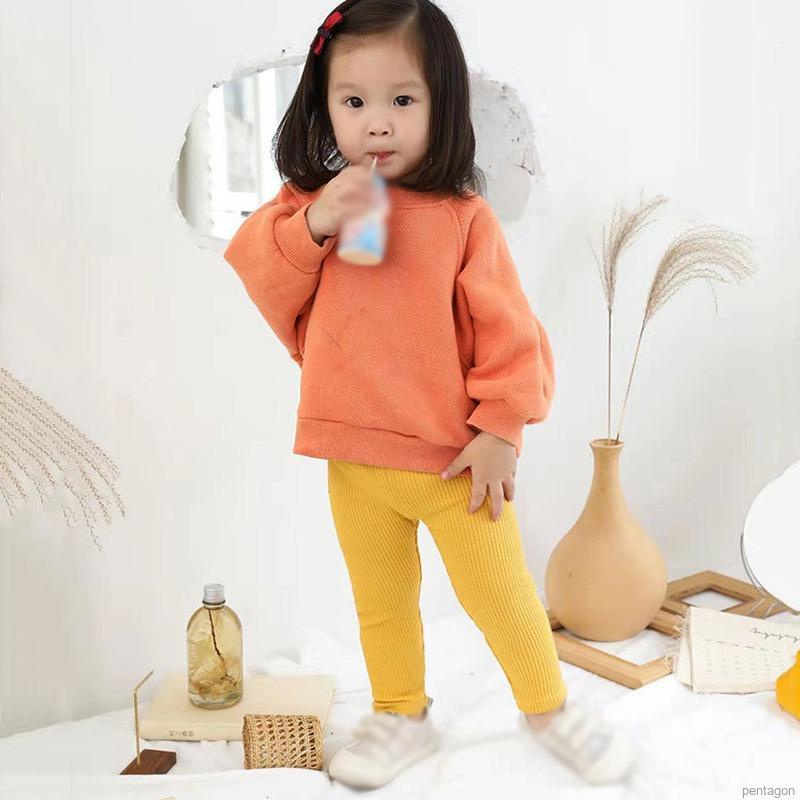 Quần Legging Cotton Mỏng Có Túi Lớn Dễ Phối Đồ Cho Bé Gái 1-6 Tuổi